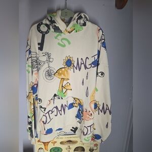 No Boundaries Multicolor Graphic Hoodie Sweater Shirt Top Mens Womens